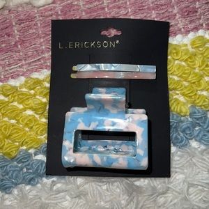 NWT L. Erickson hair clip set
